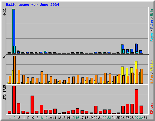 Daily usage for June 2024