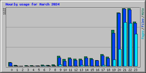 Hourly usage for March 2024