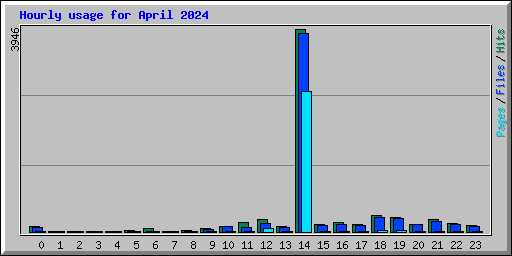 Hourly usage for April 2024