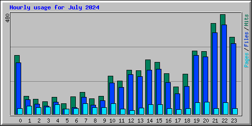 Hourly usage for July 2024