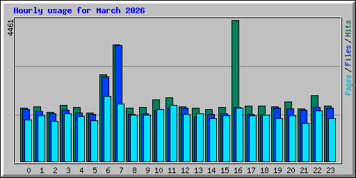 Hourly usage for March 2026