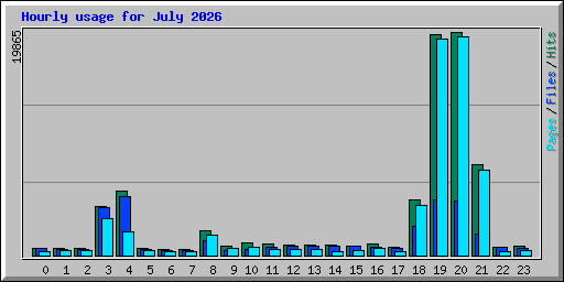 Hourly usage for July 2026